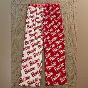 Barbie Logo Pajama Pants Women’s Size L Pink Graphic Lounge Sleepwear